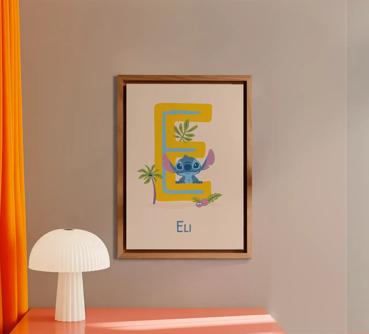 Stitch - Letter E with name alu-dibond by Stitch