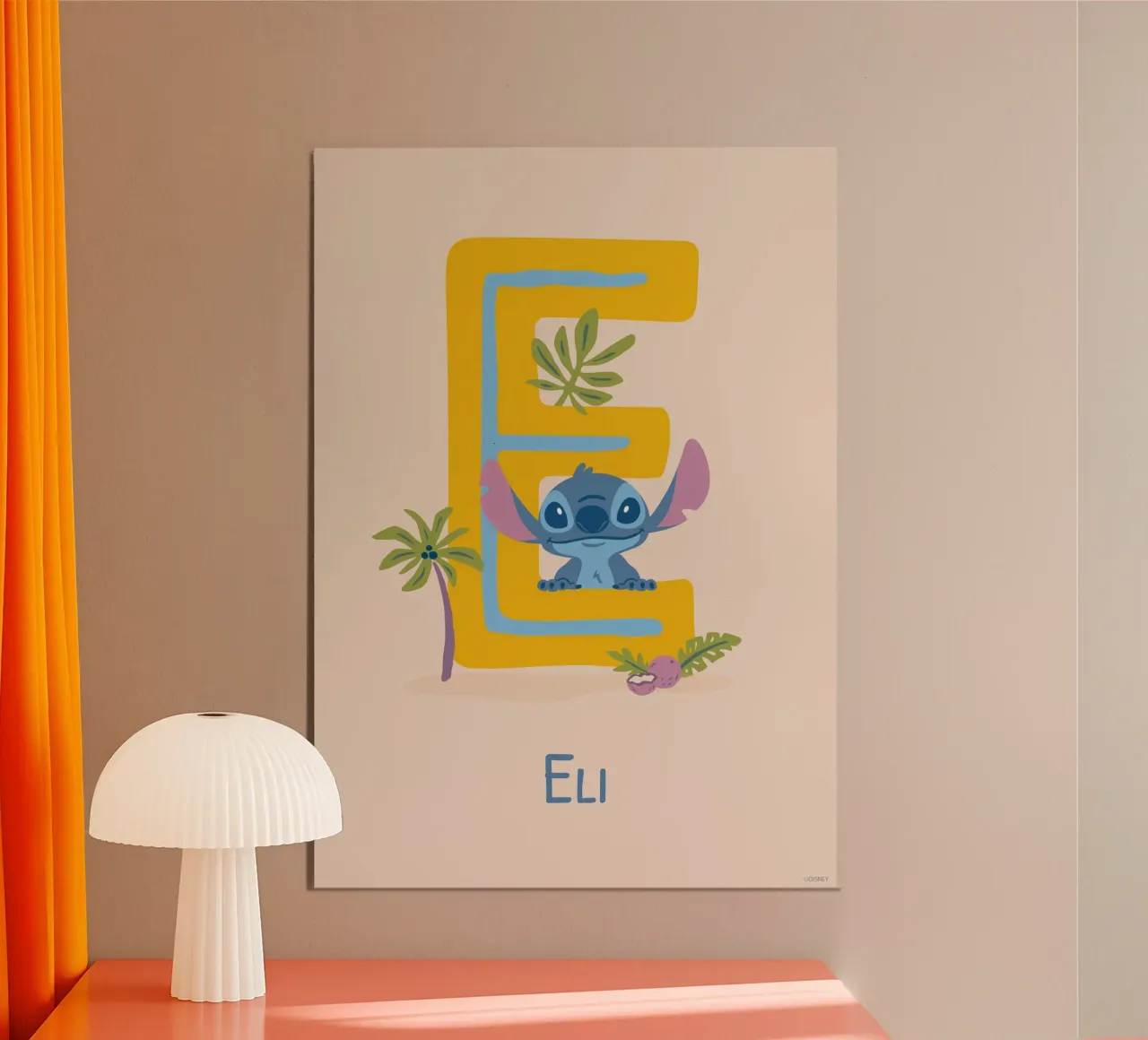 Stitch - Letter E with name alu-dibond by Stitch