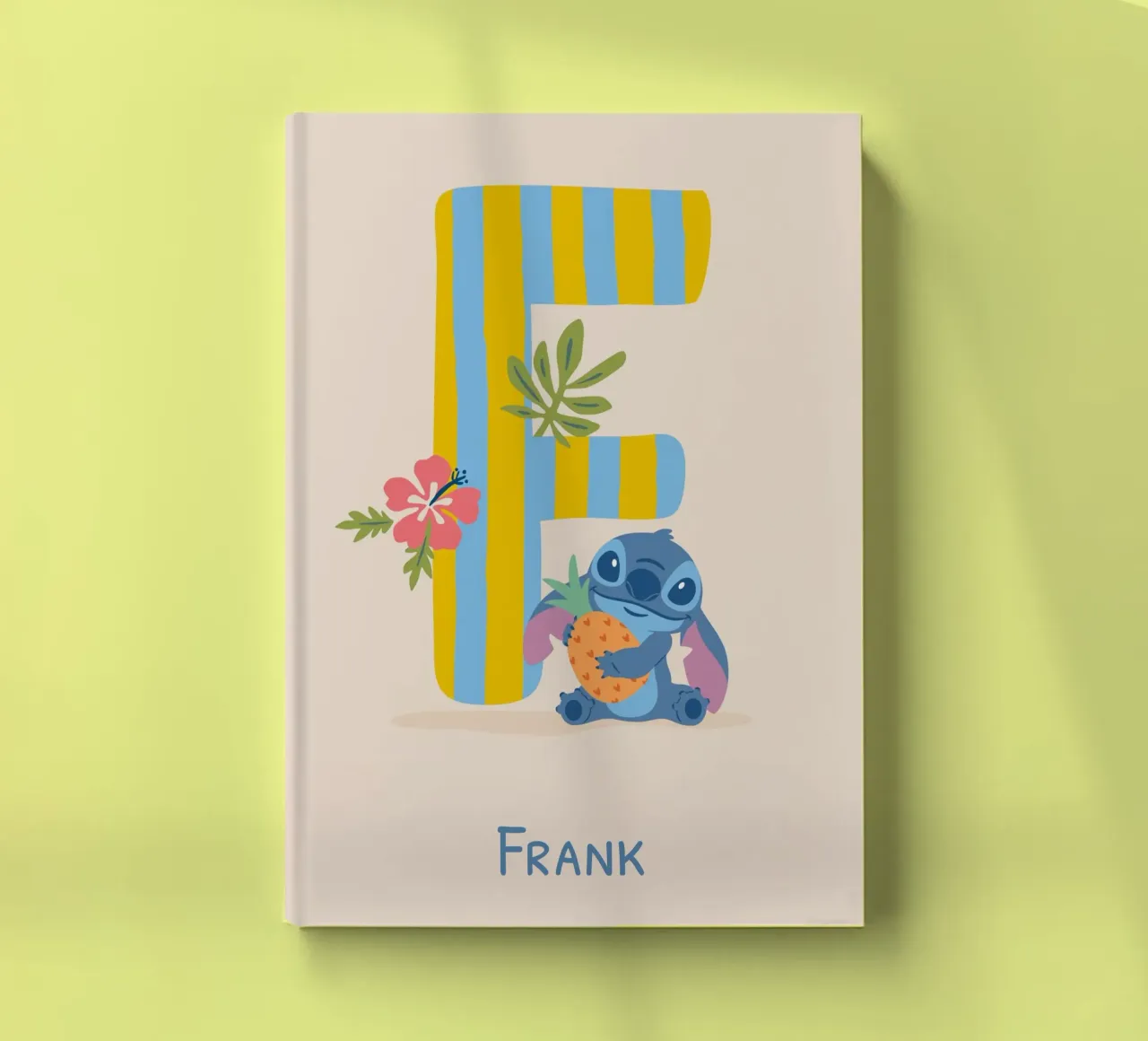 Stitch – Buchstabe F mit Namen Notizbuch von Stitch