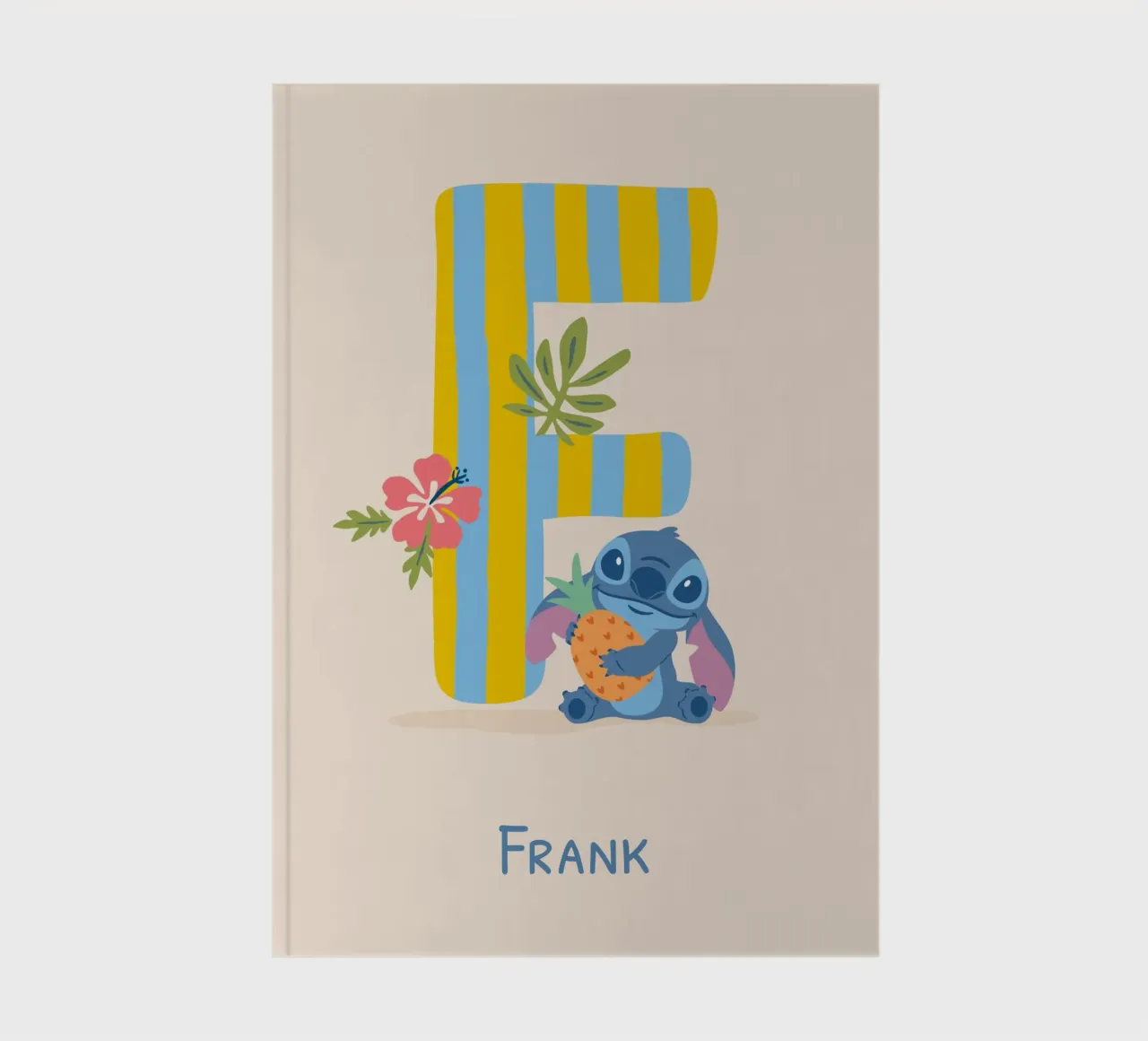 Stitch – Buchstabe F mit Namen Notizbuch von Stitch
