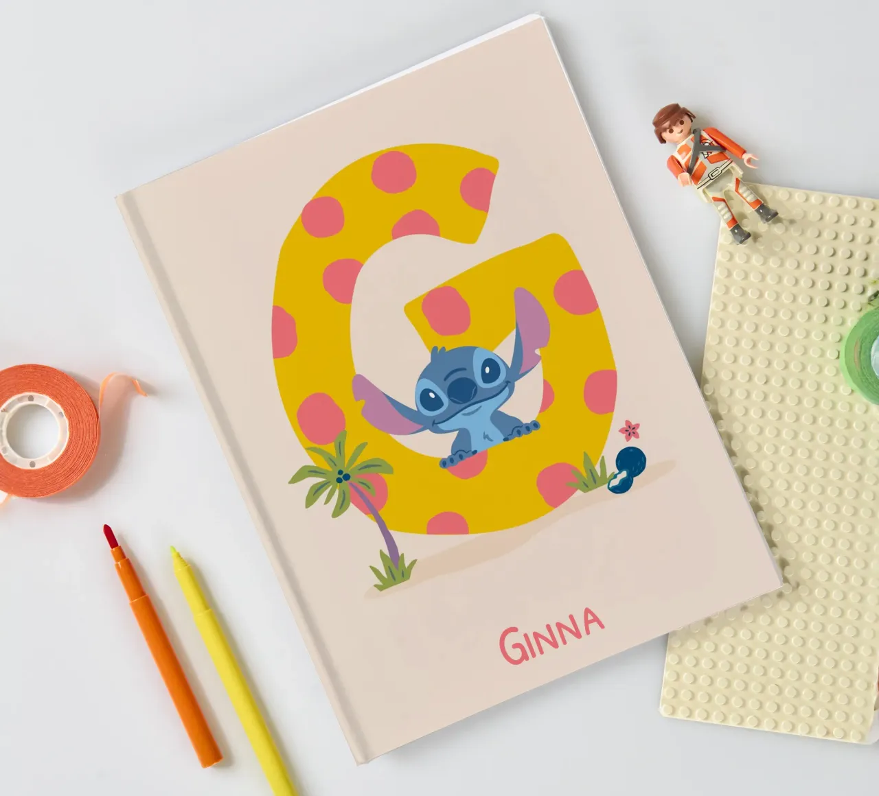 Stitch - Letter G with name Notizbuch von Stitch