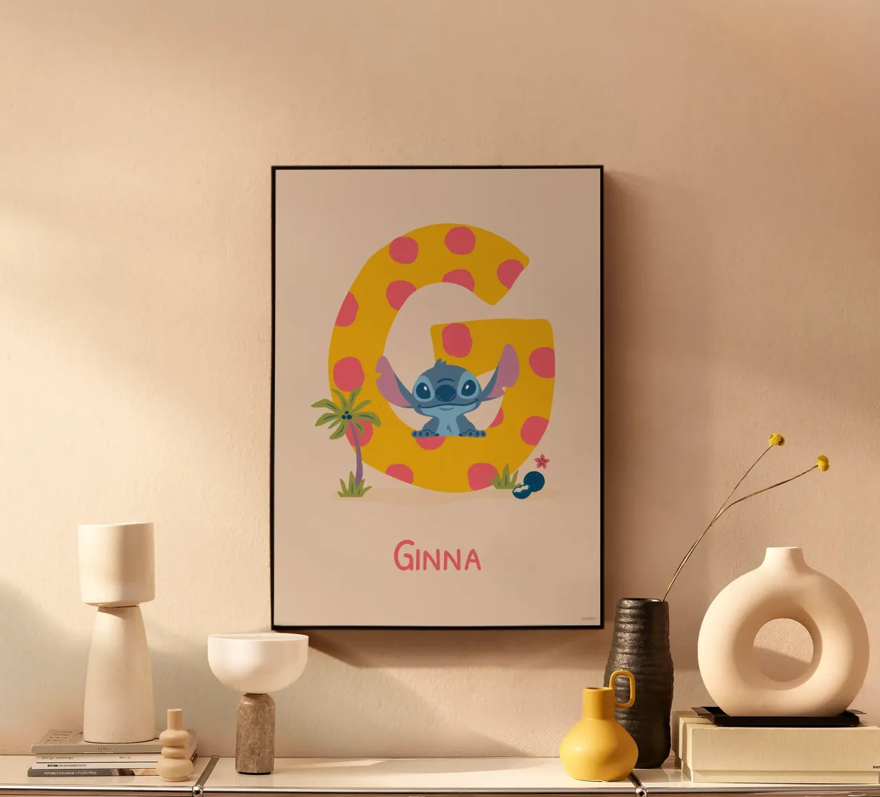 Stitch - Letter G with name alu-dibond by Stitch