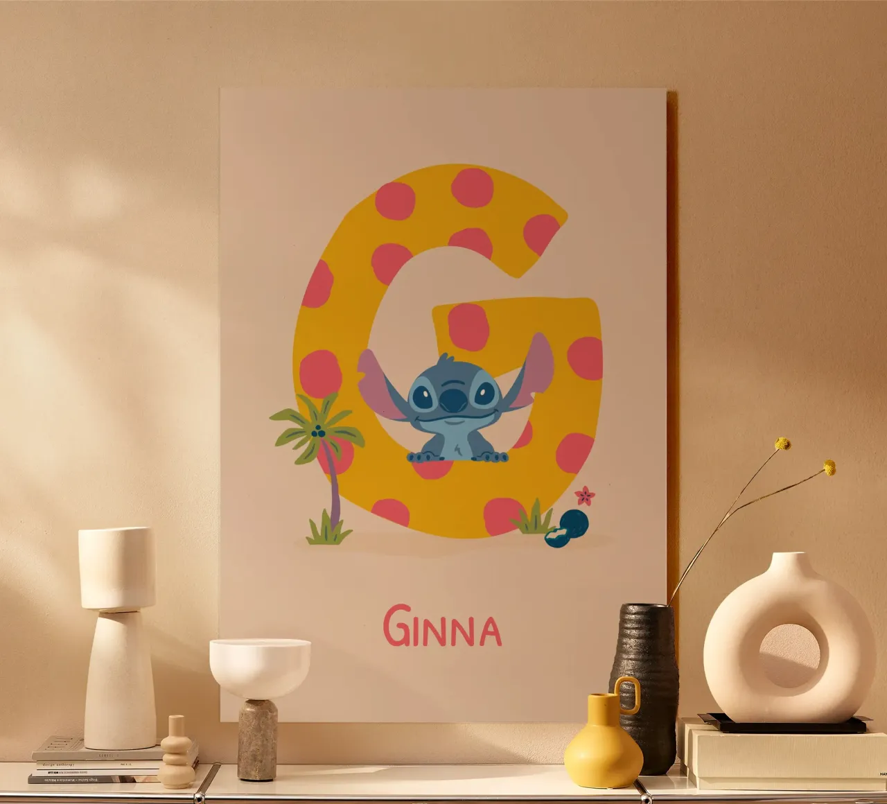 Stitch - Letter G with name alu-dibond by Stitch