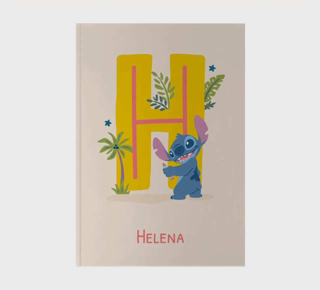 Stitch – Buchstabe H mit Namen Notizbuch von Stitch