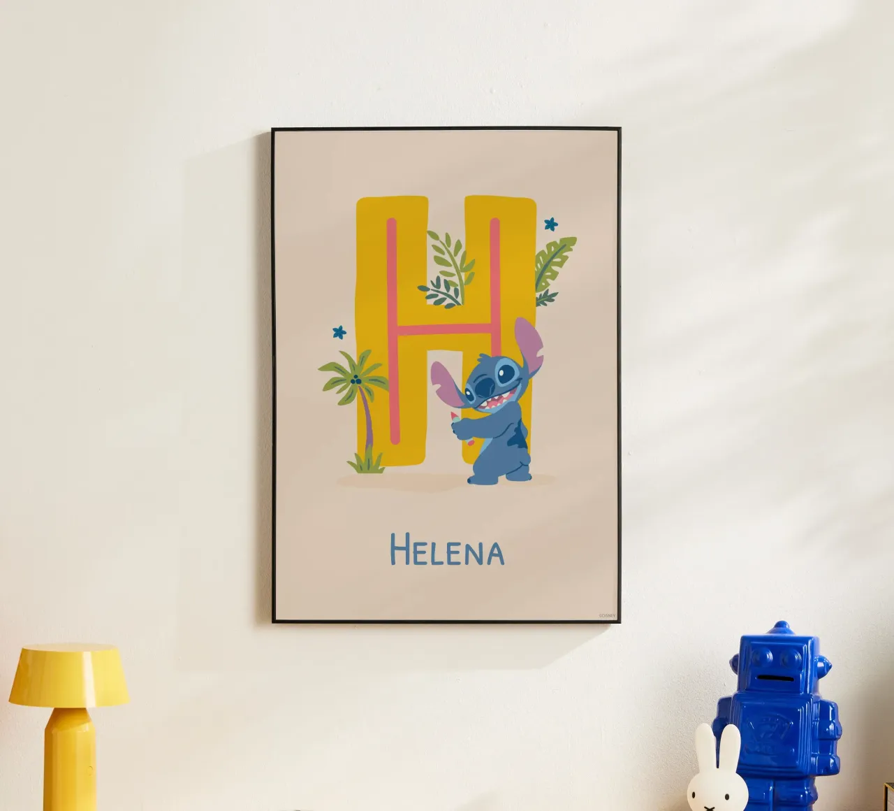 Stitch - Letter H with name alu-dibond by Stitch