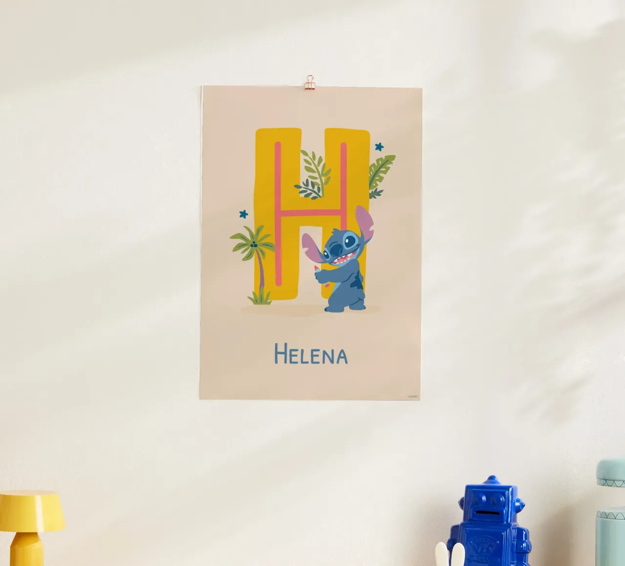 Stitch - Letter H with name Poster von Stitch