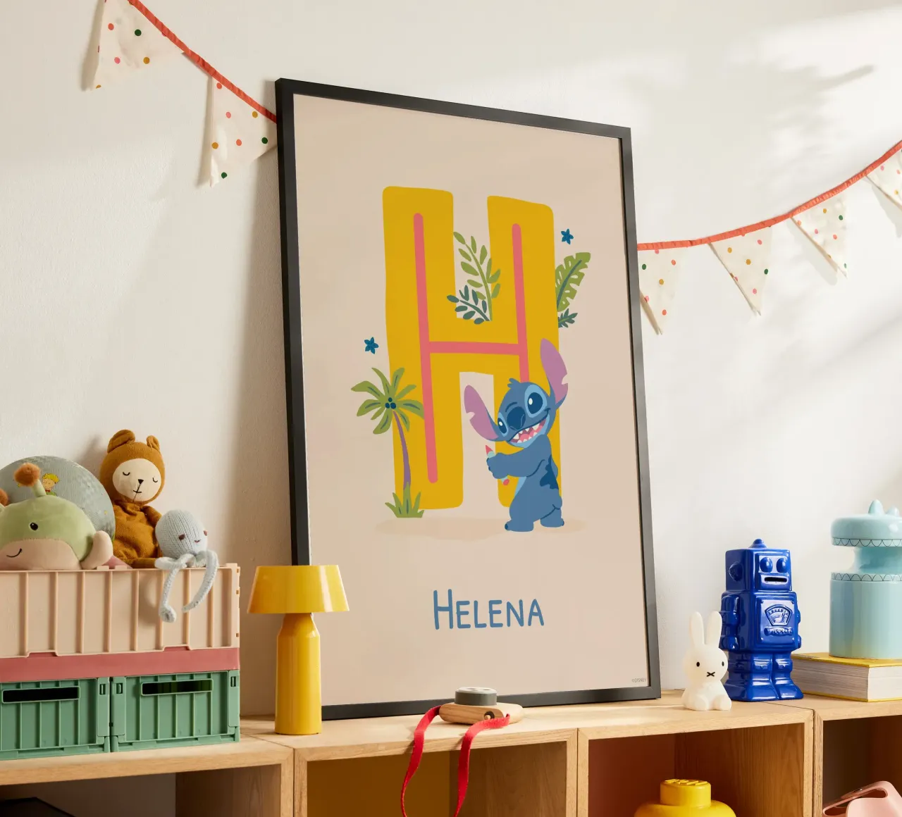 Stitch - Letter H with name Poster von Stitch