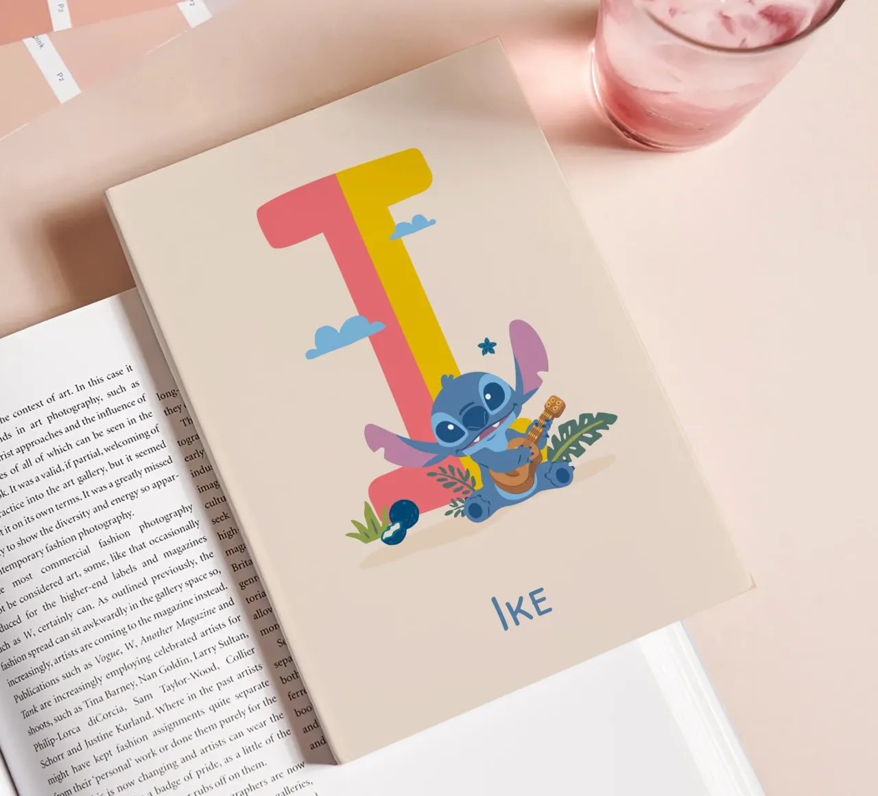 Stitch – Buchstabe i mit Namen Notizbuch von Stitch