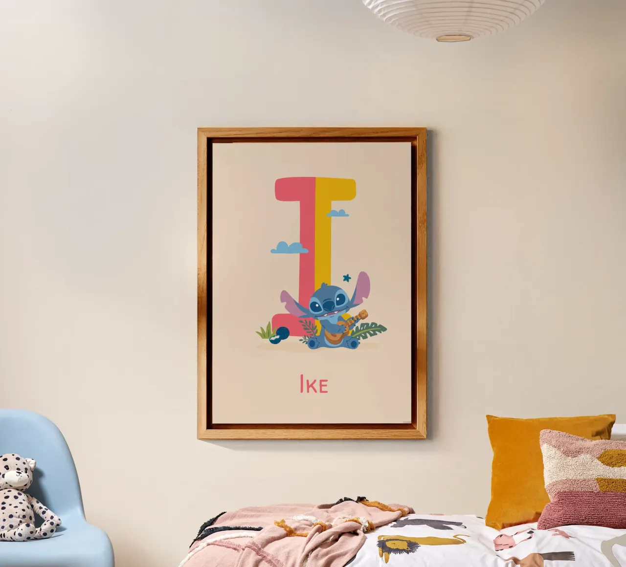 Stitch - Letter i with name alu-dibond by Stitch