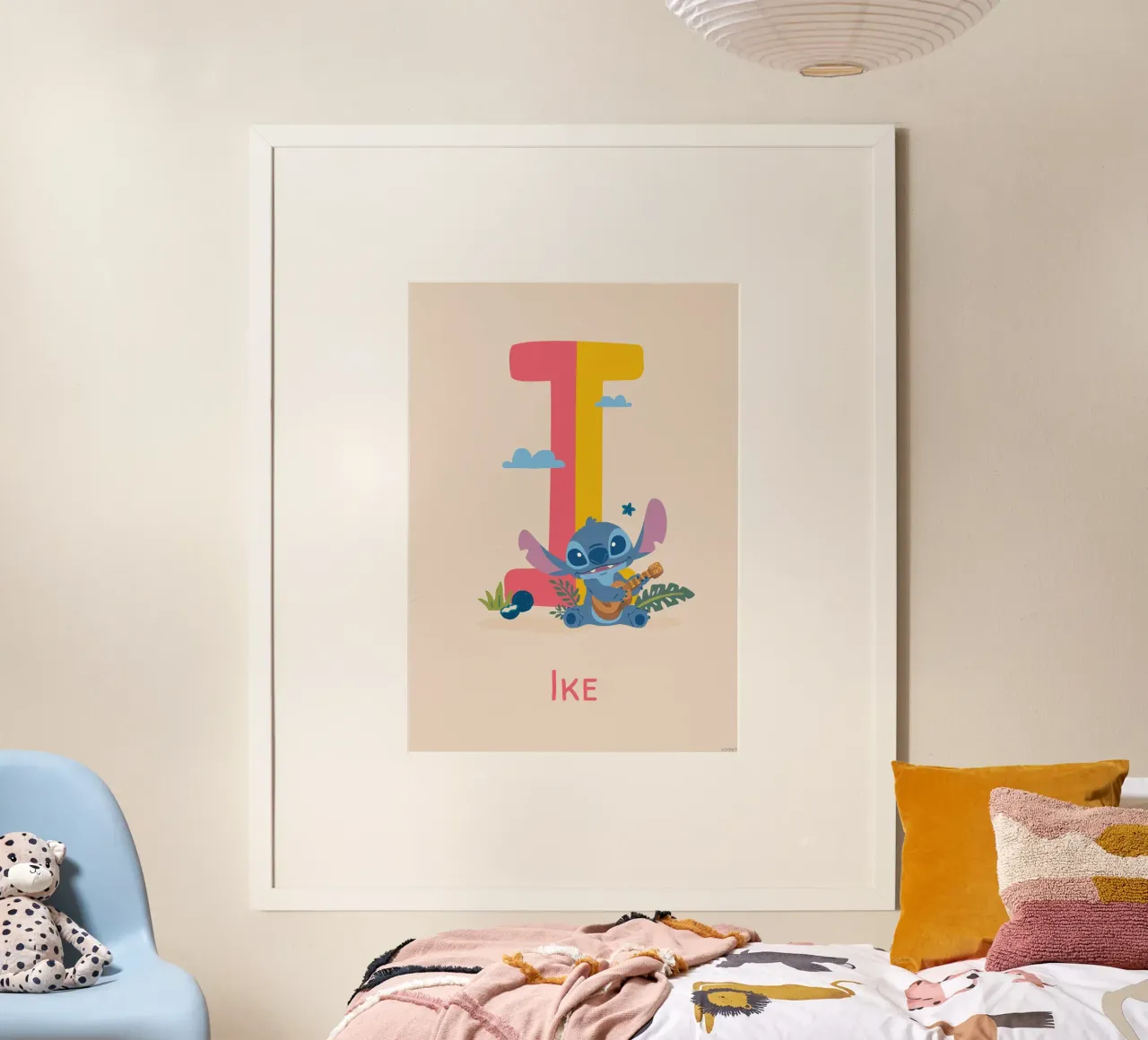 Stitch - Letter i with name poster by Stitch