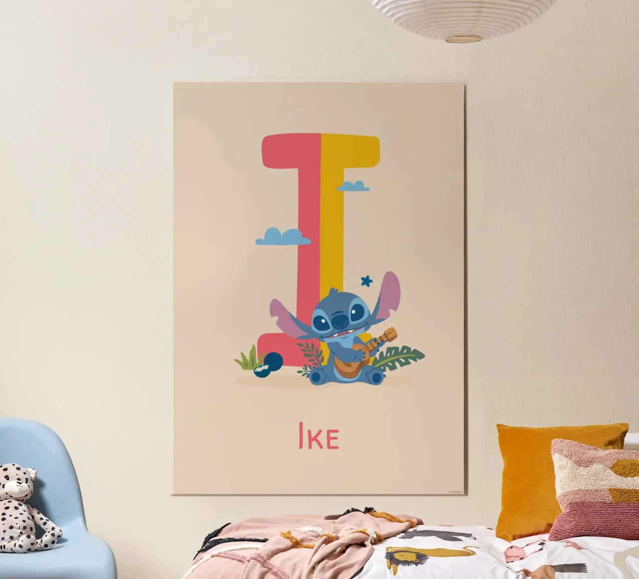 Stitch - Letter i with name poster by Stitch