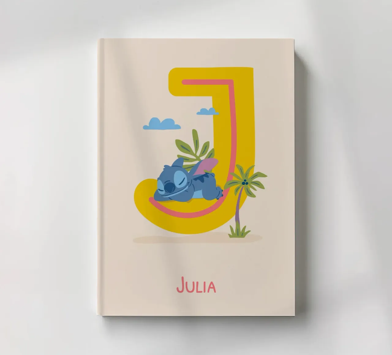 Stitch - Letter J with name notebook by Stitch