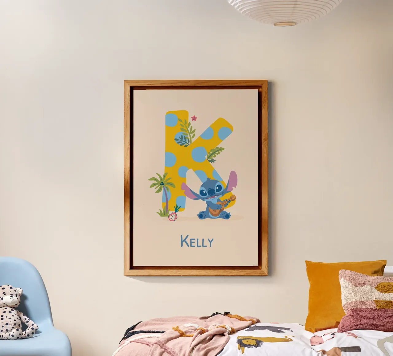 Stitch - Letter K with name alu-dibond by Stitch