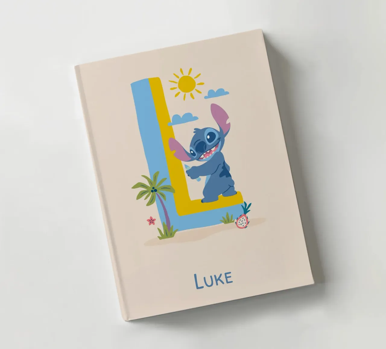 Stitch - Letter L with name notebook by Stitch