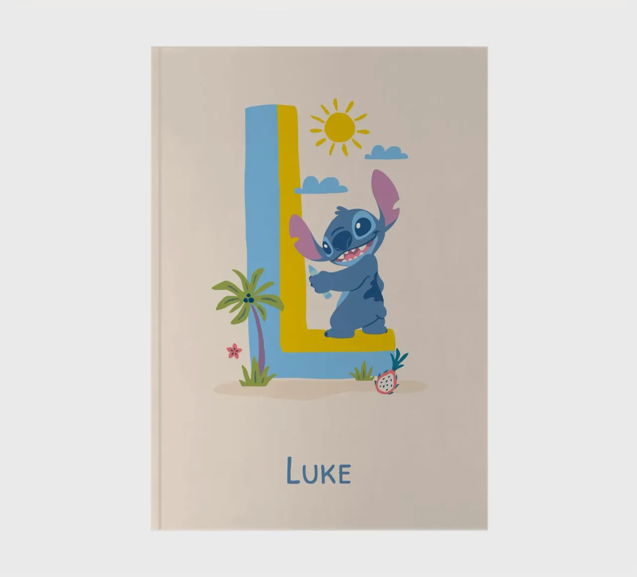 Stitch - Letter L with name notebook by Stitch