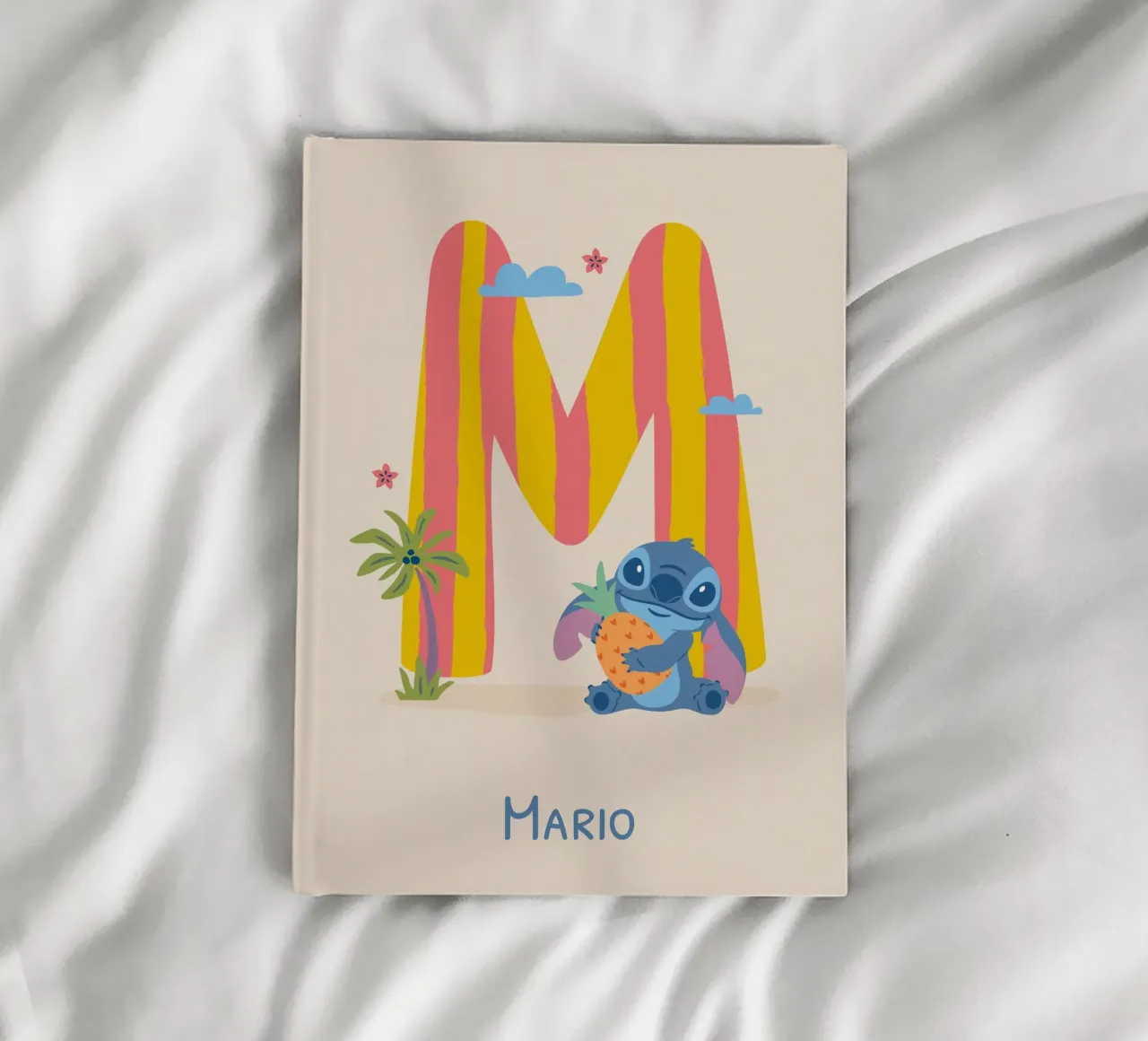 Stitch - Letter M with name Notizbuch von Stitch