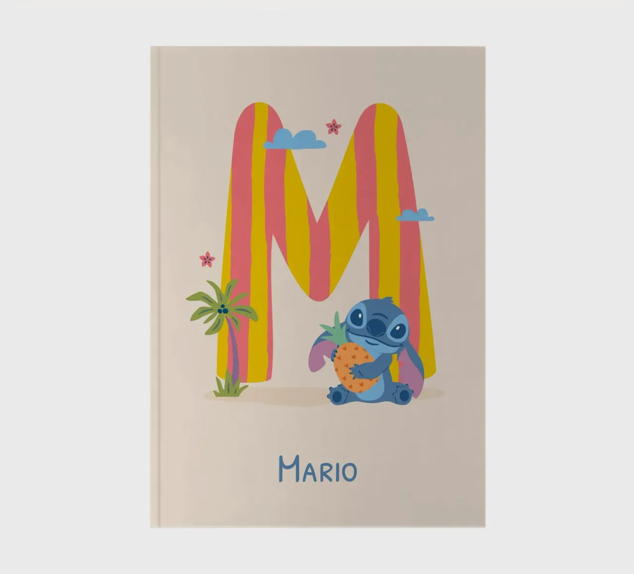 Stitch - Letter M with name Notizbuch von Stitch