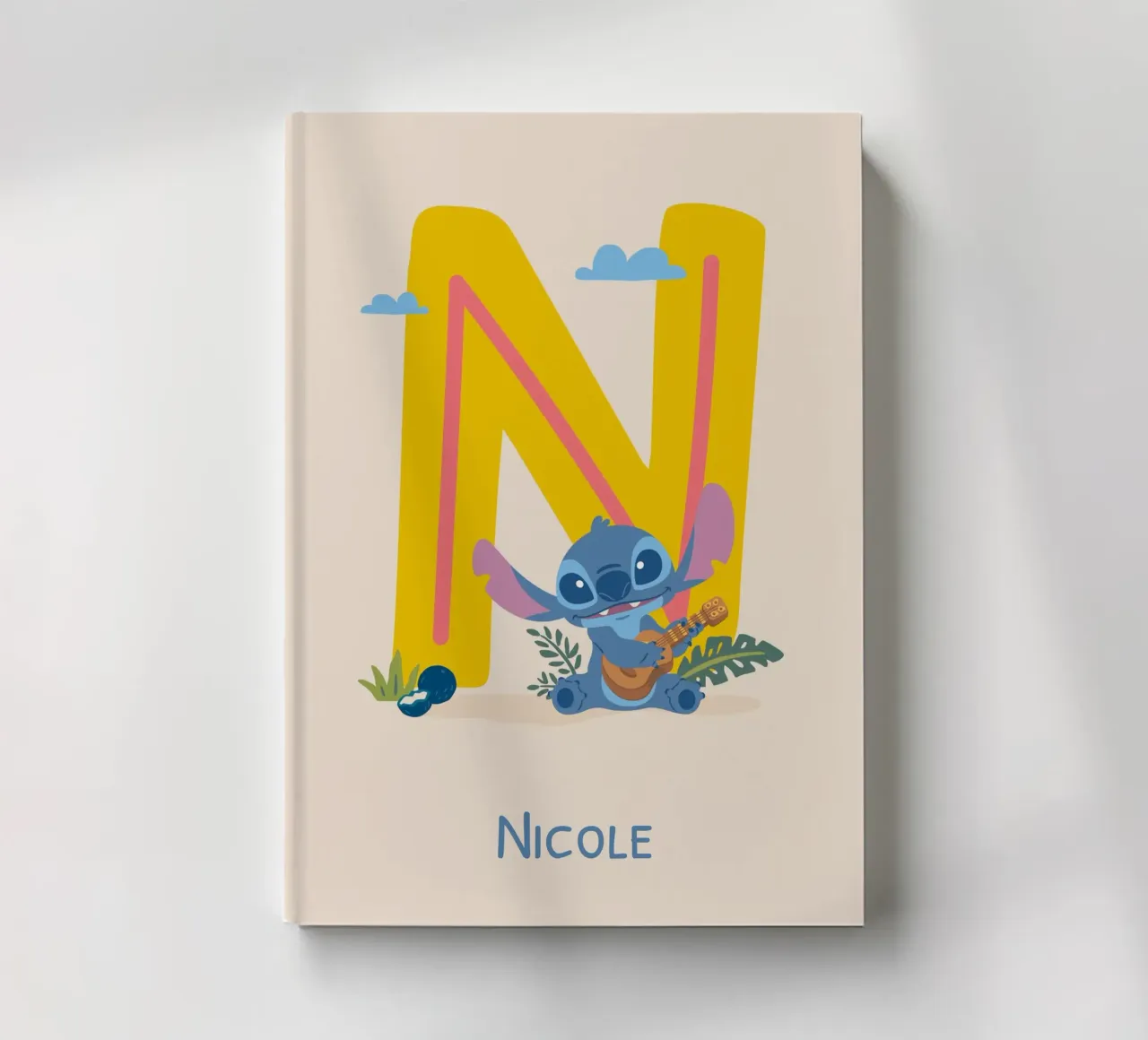 Stitch – Buchstabe N mit Namen Notizbuch von Stitch