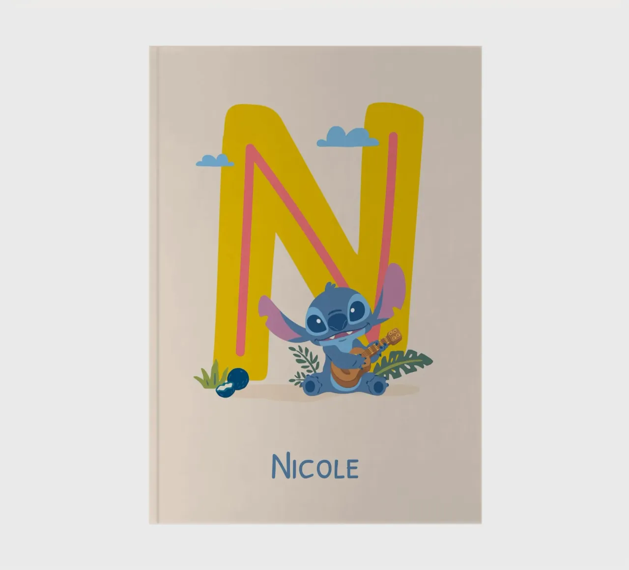 Stitch – Buchstabe N mit Namen Notizbuch von Stitch