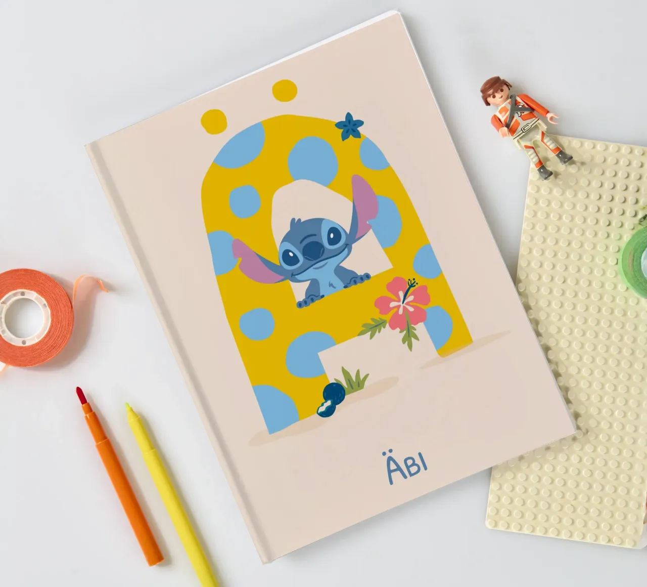 Stitch - Letter Ä with name notebook by Stitch