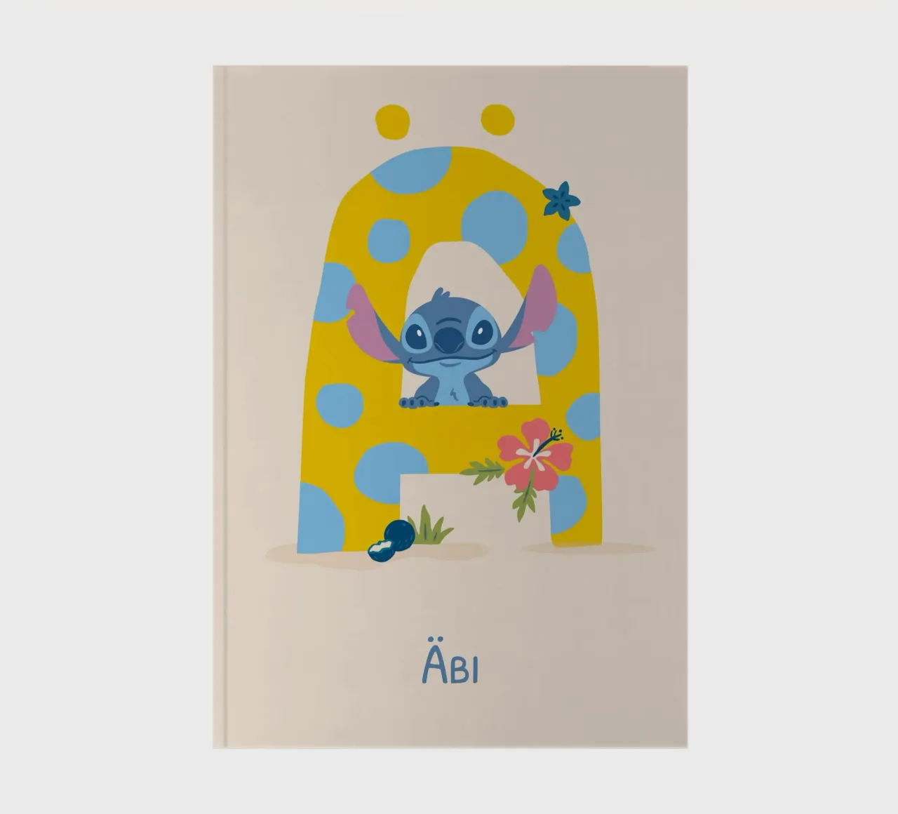 Stitch - Letter Ä with name notebook by Stitch