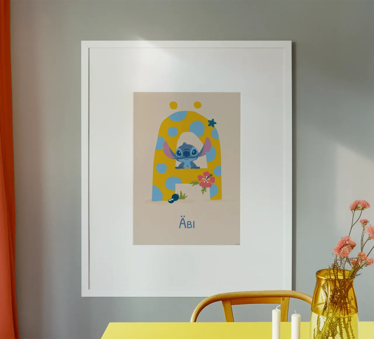 Stitch - Letter Ä with name Poster von Stitch