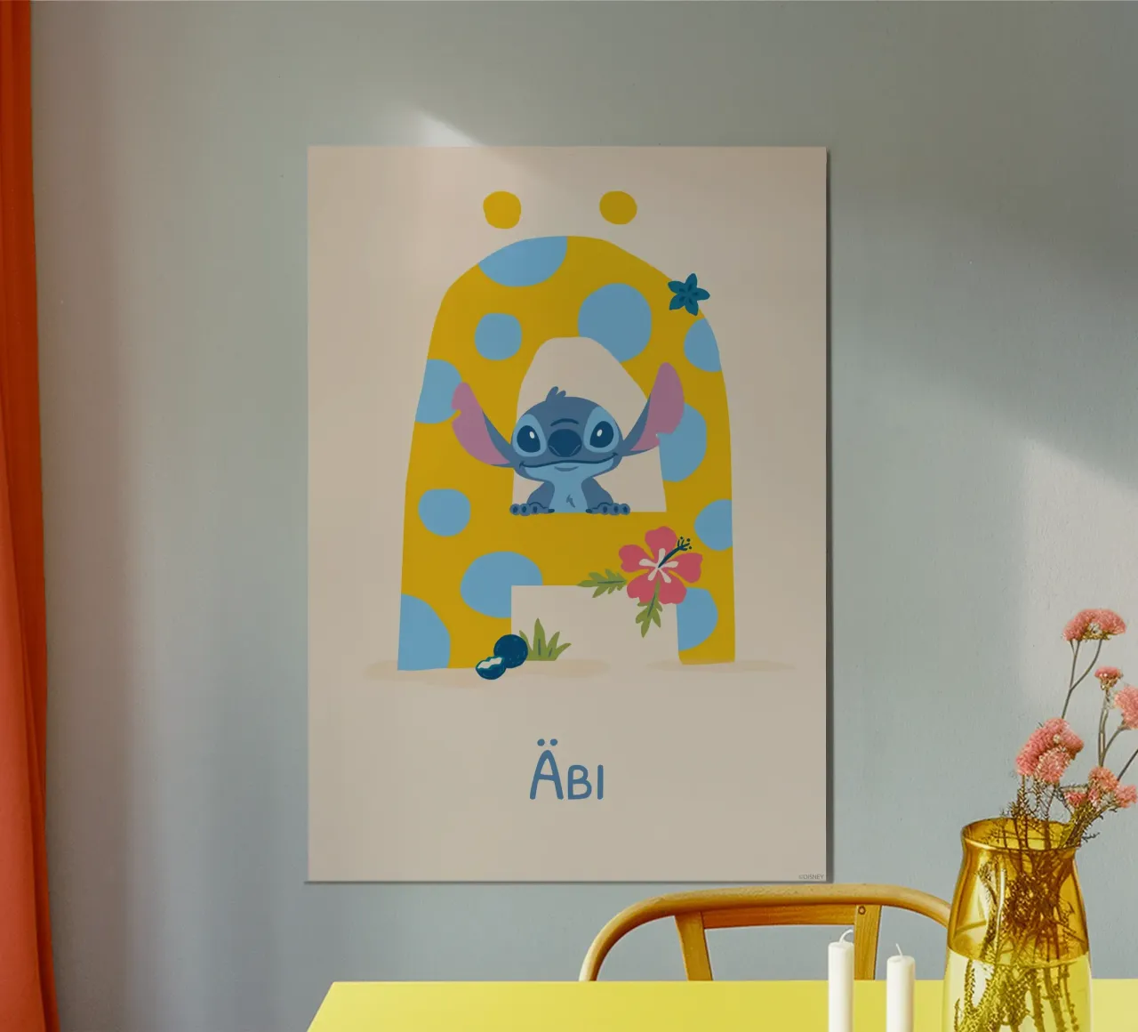 Stitch - Letter Ä with name Poster von Stitch