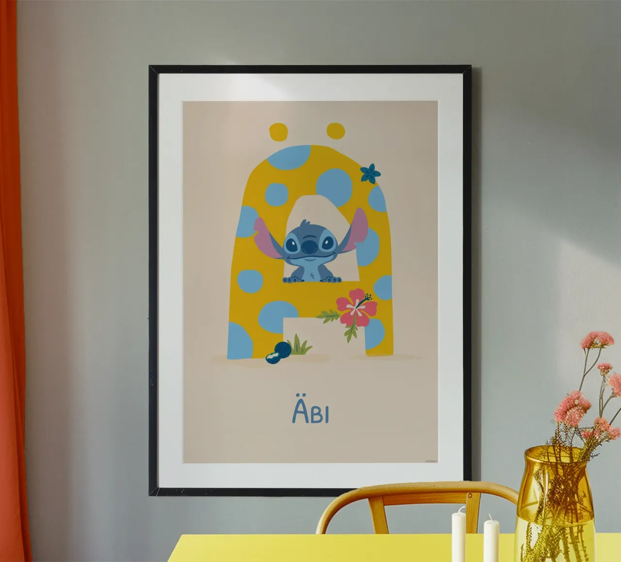 Stitch - Letter Ä with name Poster von Stitch