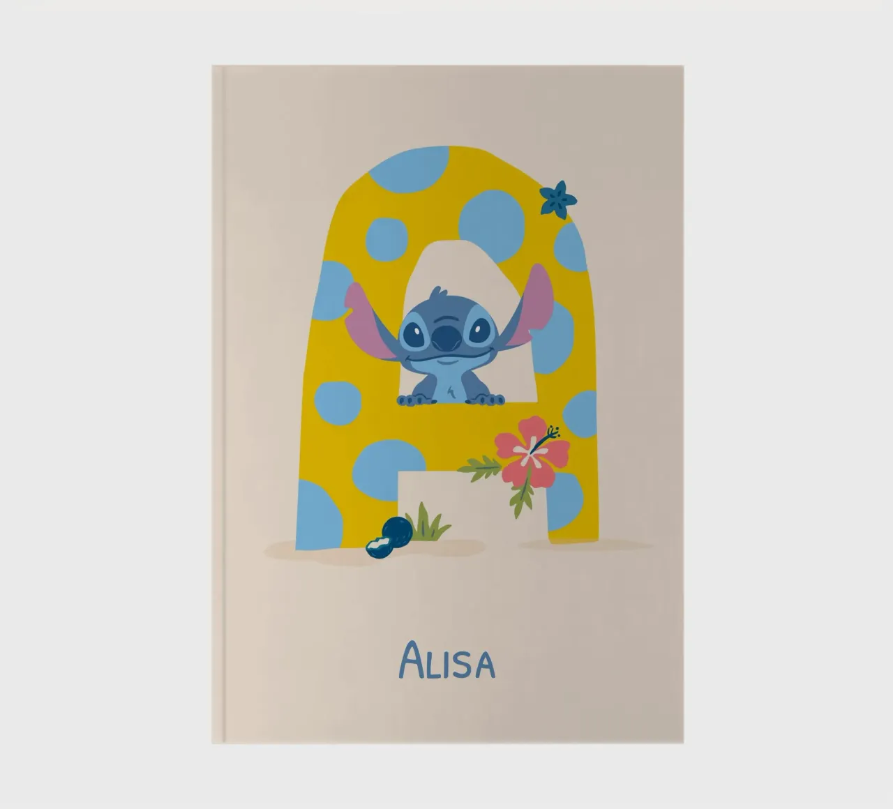 Stitch - Letter A with name Notizbuch von Stitch