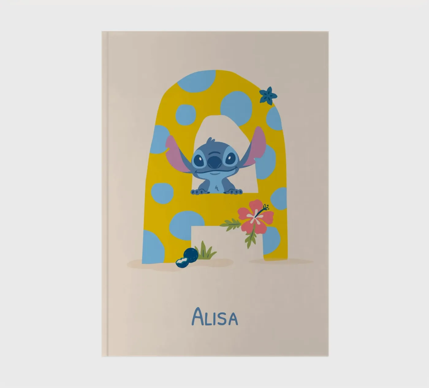 Stitch - Letter A with name Notizbuch von Stitch