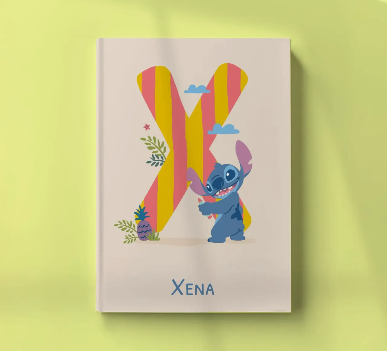 Stitch - Letter X with name Notizbuch von Stitch