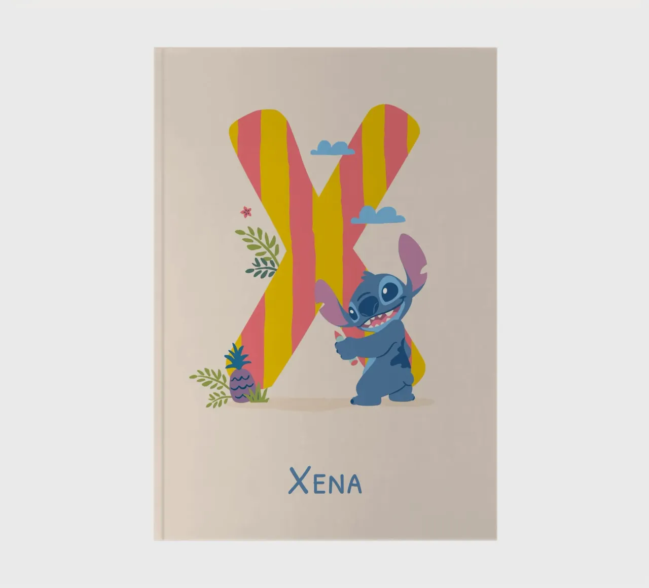 Stitch - Letter X with name Notizbuch von Stitch