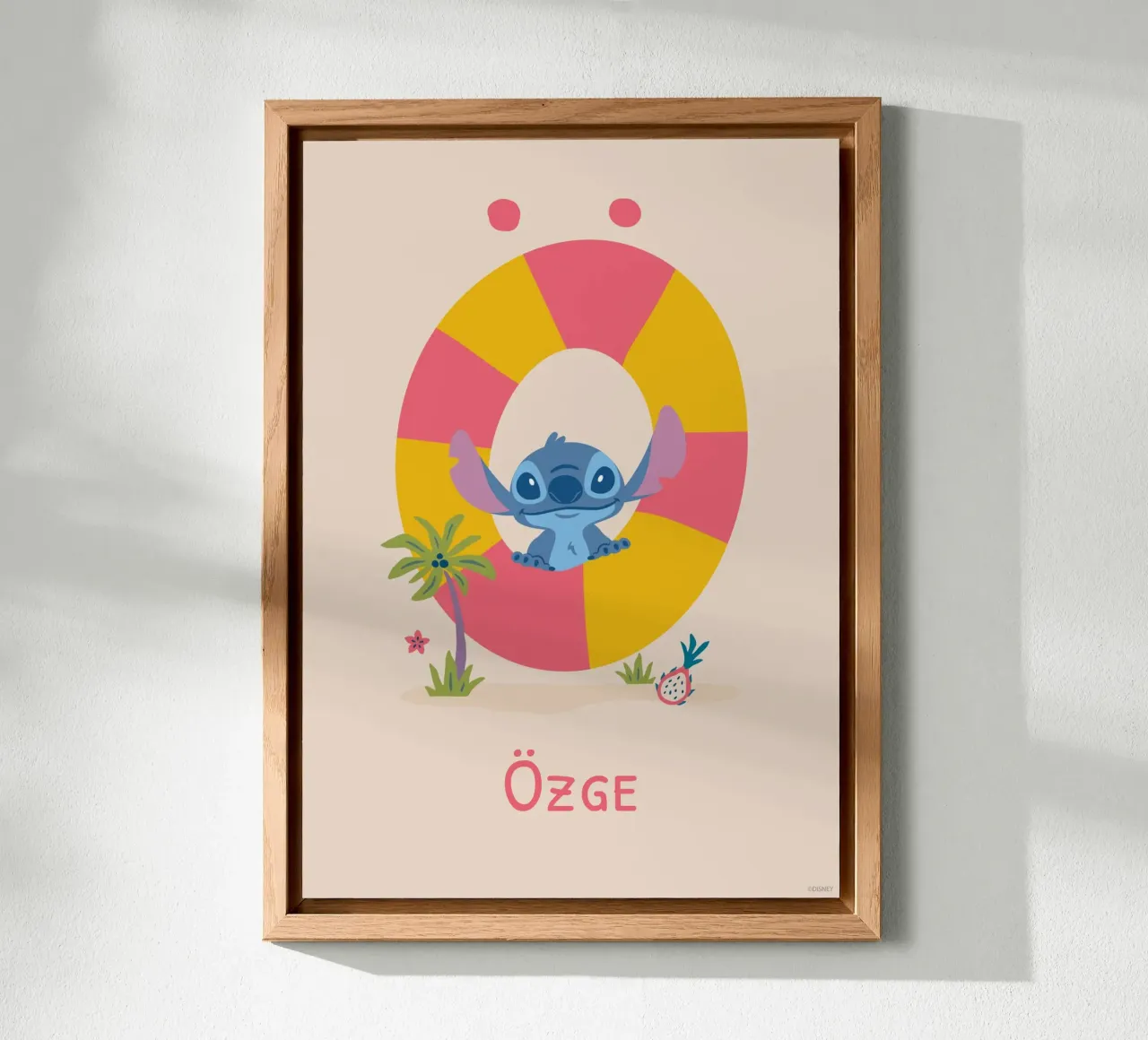 Stitch - Letter Ö with name Alu-Dibond von Stitch