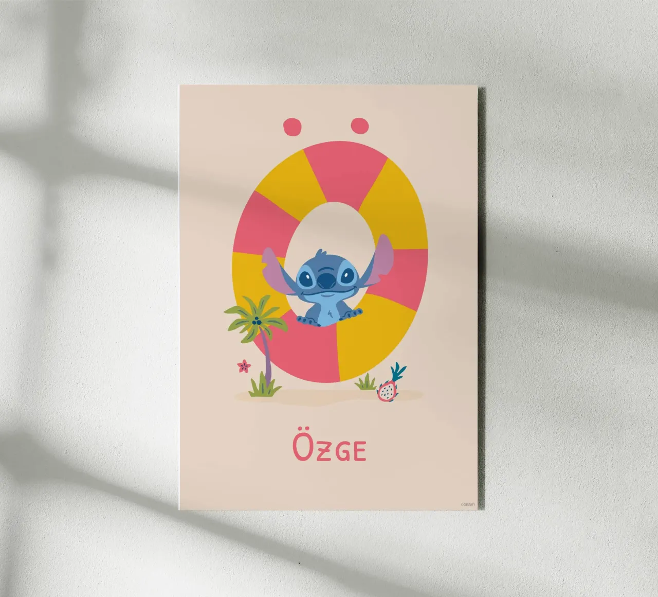 Stitch - Letter Ö with name Alu-Dibond von Stitch