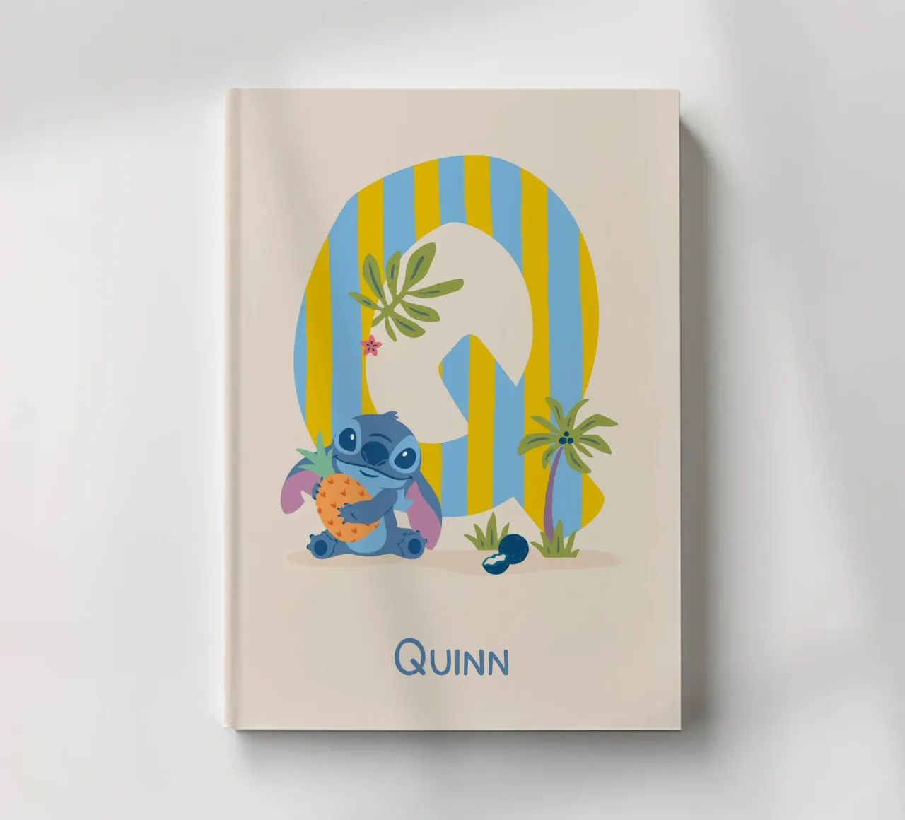 Stitch - Letter Q with name Notizbuch von Stitch