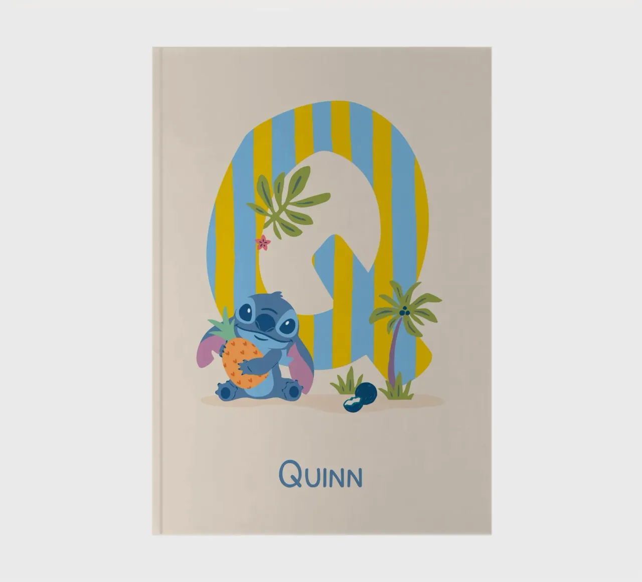 Stitch - Letter Q with name Notizbuch von Stitch