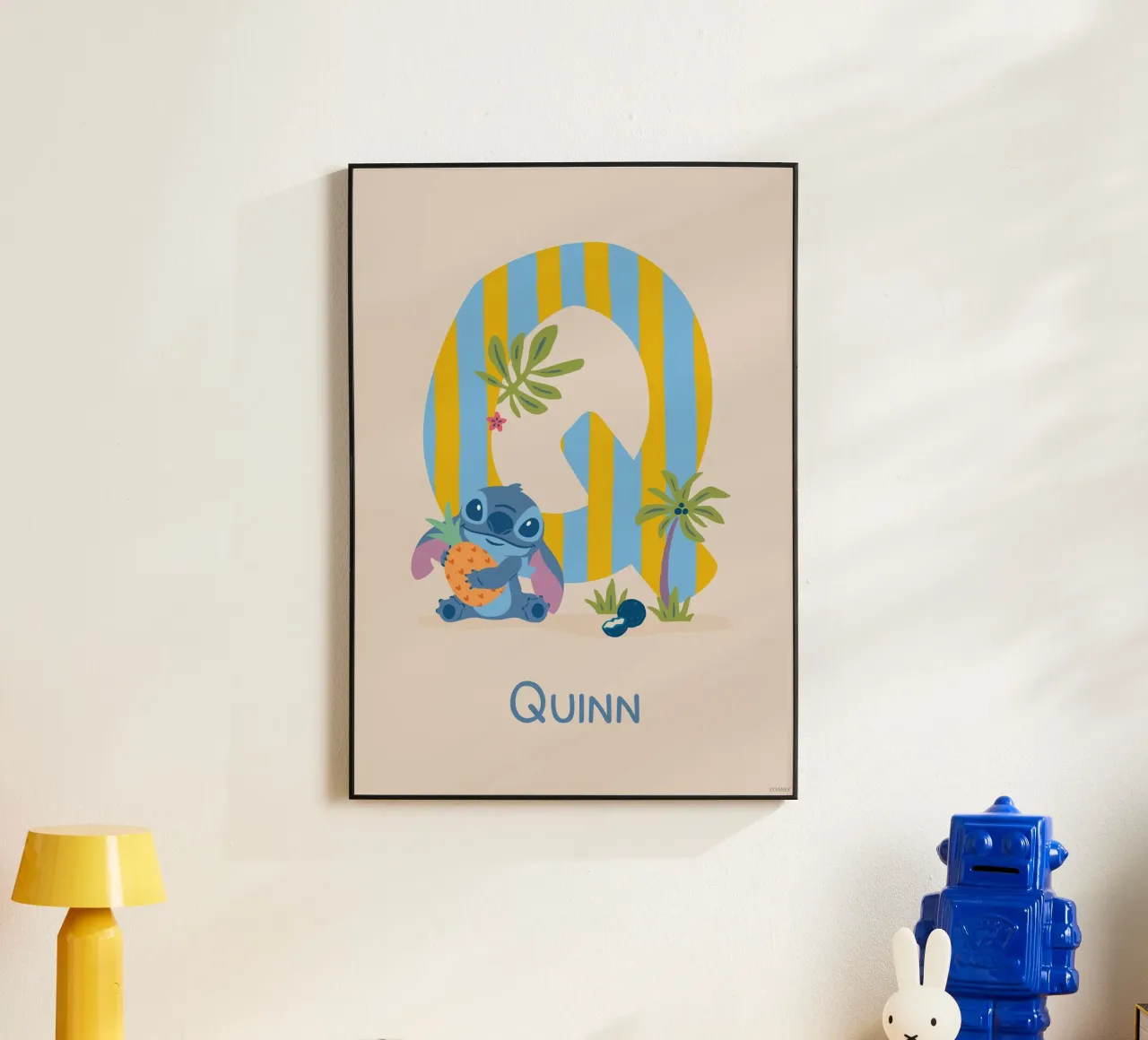 Stitch - Letter Q with name alu-dibond by Stitch