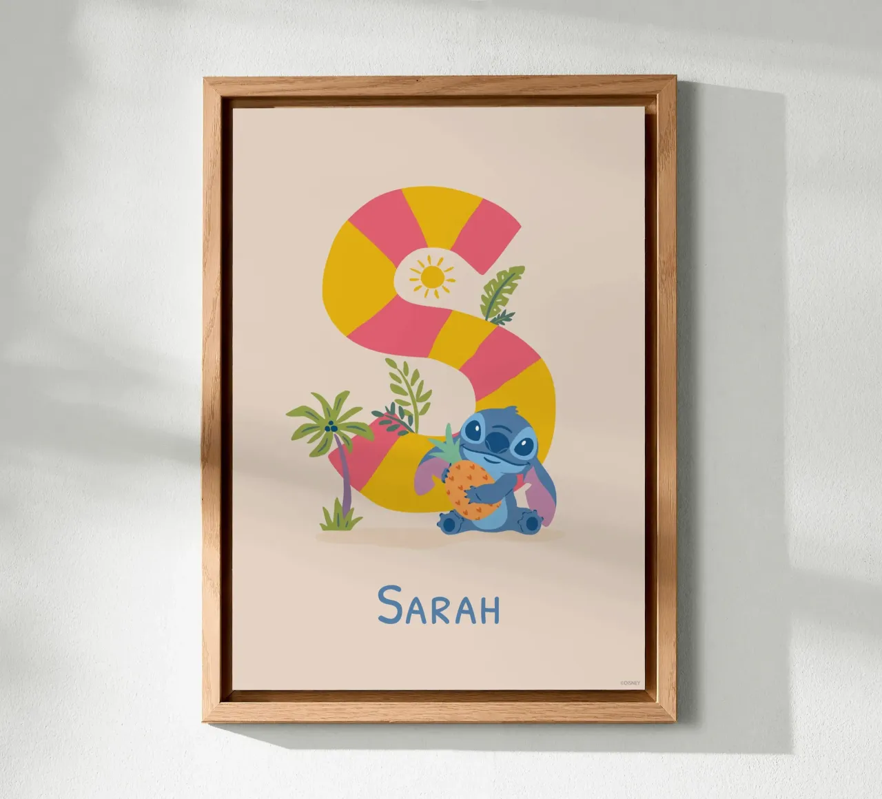 Stitch - Letter S with name alu-dibond by Stitch