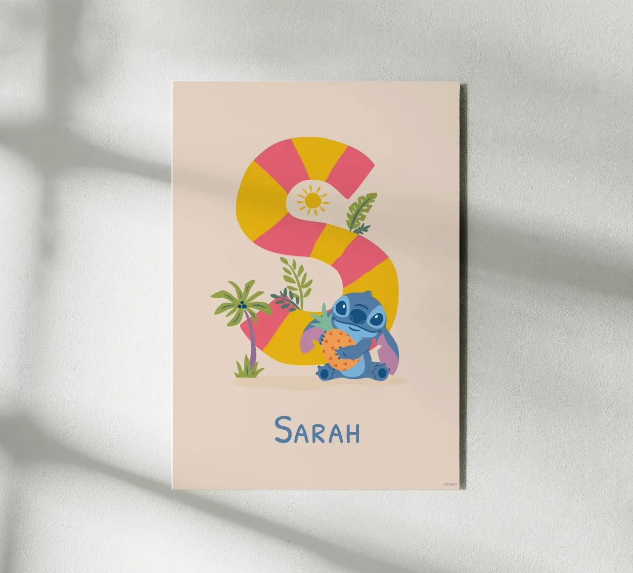 Stitch - Letter S with name alu-dibond by Stitch