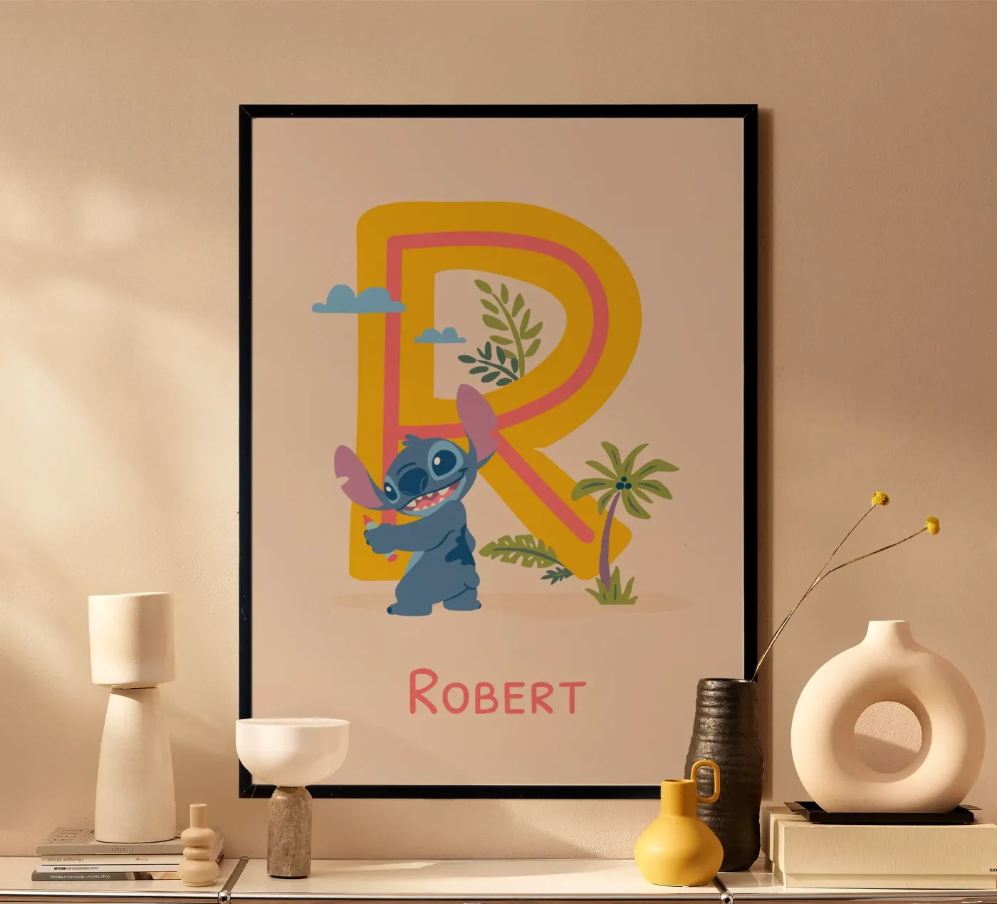 Stitch - Lettre R avec nom hahnemühle de Stitch