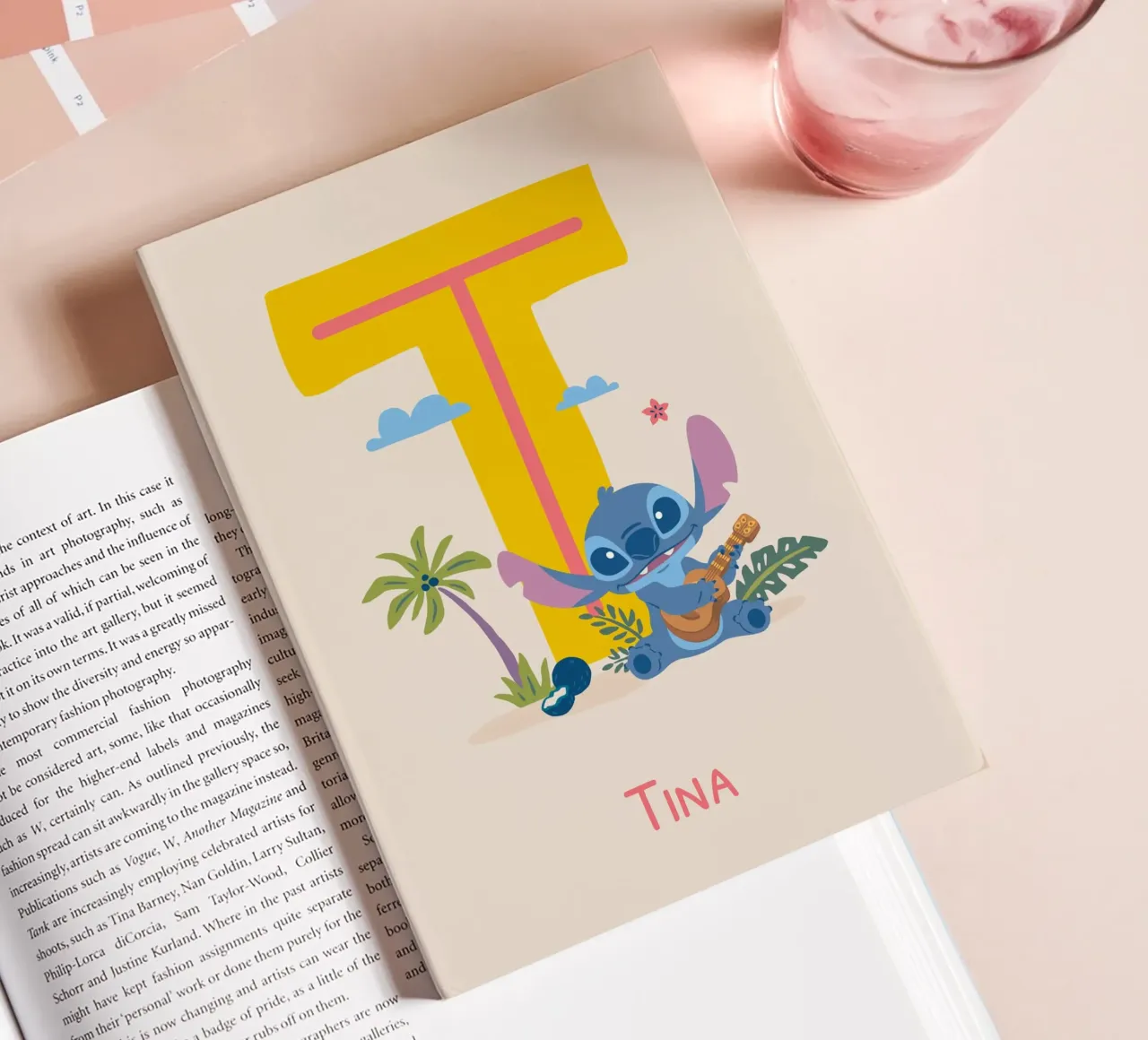 Stitch - Letter T with name notebook by Stitch