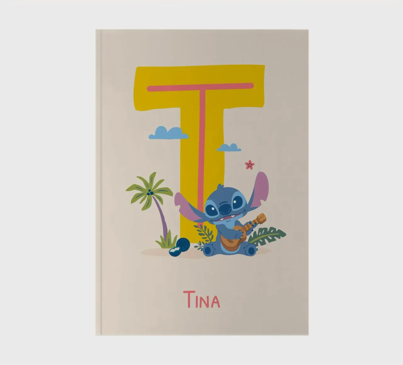 Stitch - Letter T with name notebook by Stitch