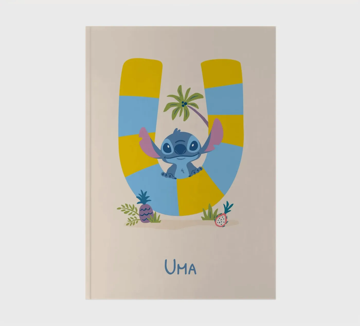 Steek - Letter U met naam notitieboek van Stitch