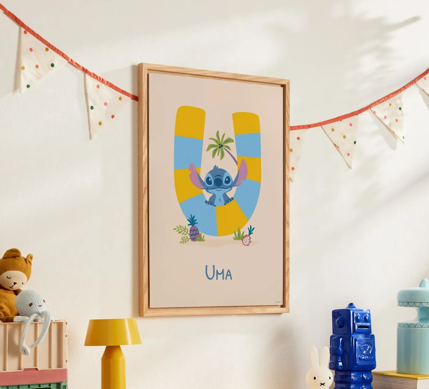 Stitch - Letter U with name Acryl-Glas von Stitch