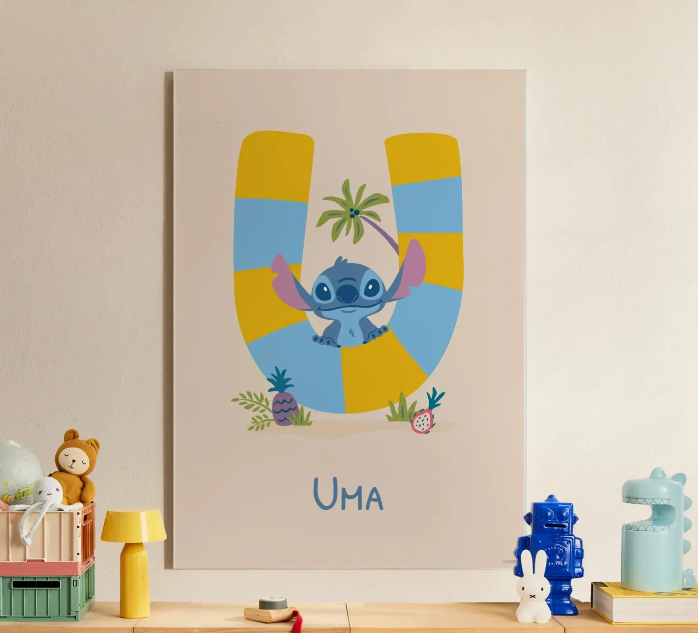 Stitch - Letter U with name Acryl-Glas von Stitch