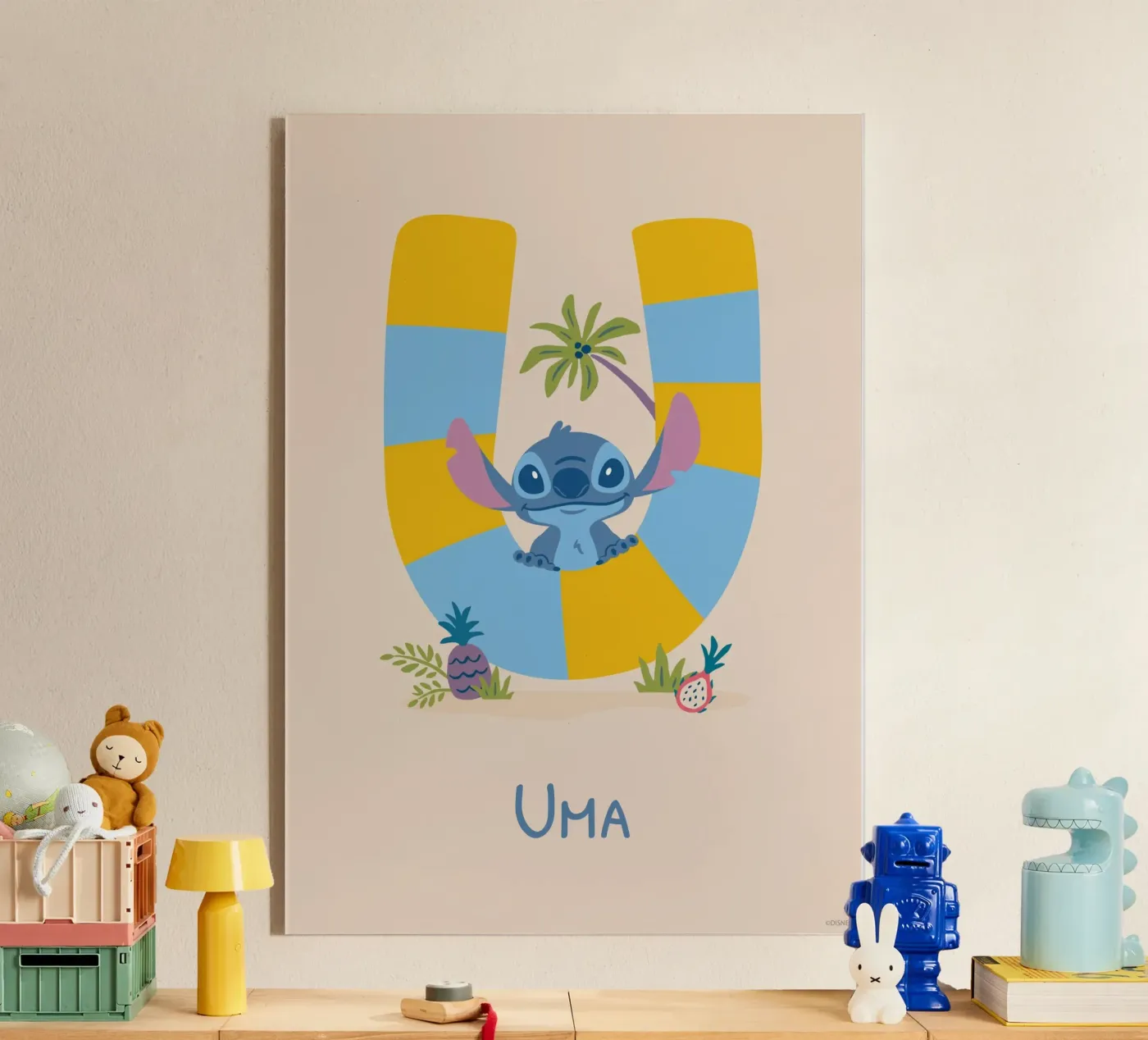 Stitch – Buchstabe U mit Namen Acryl-Glas von Stitch
