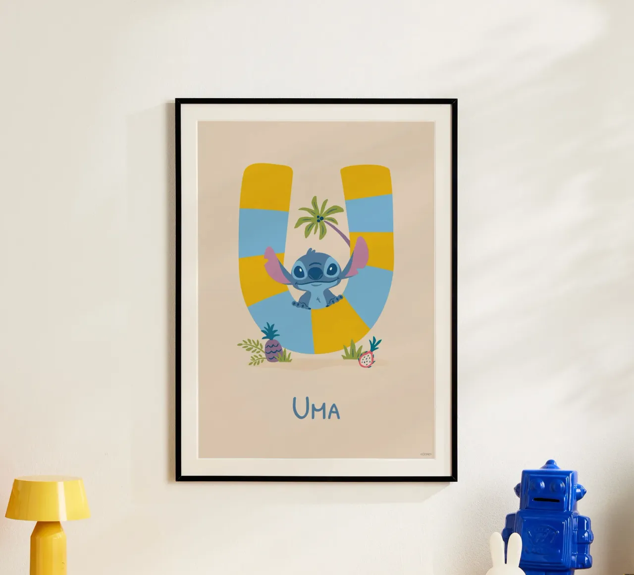 Stitch - Letter U with name Poster von Stitch
