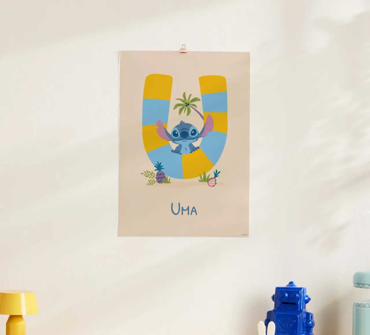 Stitch - Letter U with name Poster von Stitch