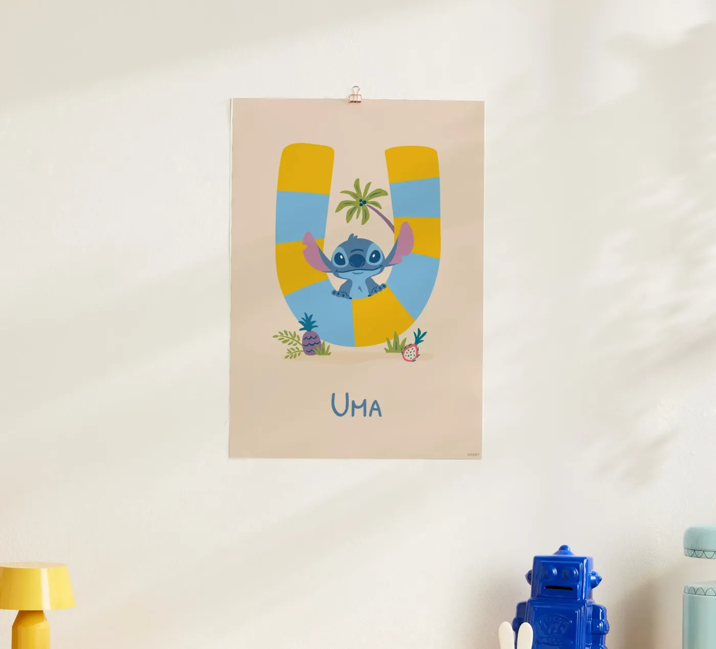 Stitch - Letter U with name Poster von Stitch