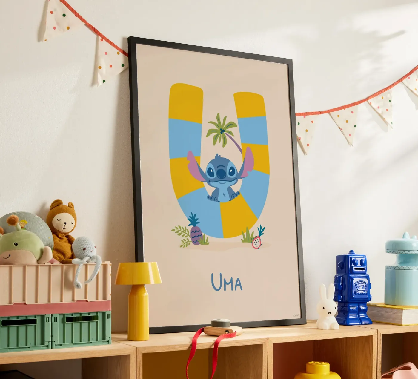 Stitch - Letter U with name Poster von Stitch
